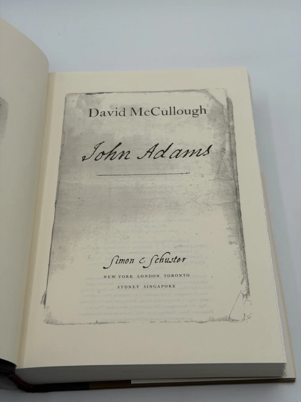 John Adams by David McCullough (Hardcover Book, 2001)